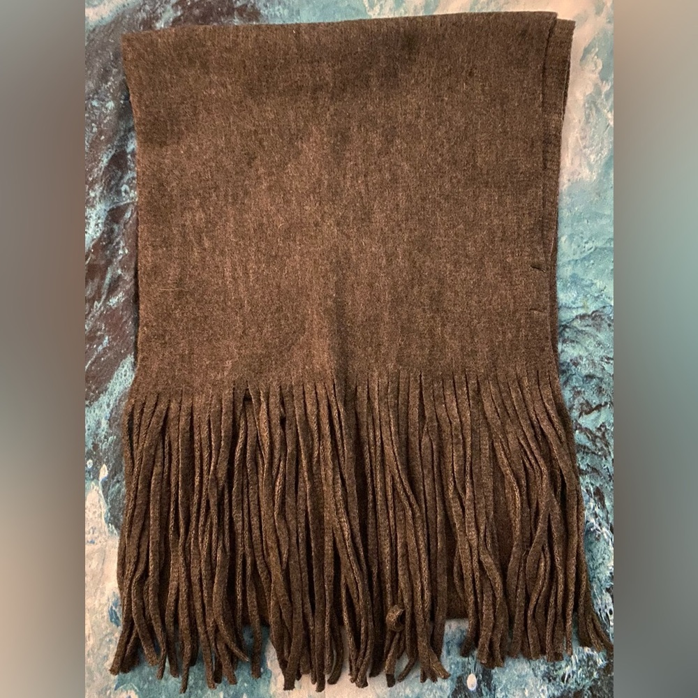 Lucky Brand Heather Gray Fringe Scarf
